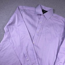 Bonobos Dress Shirt Mens 16 36 Purple Solid Standard Fit Wrinkle-Free