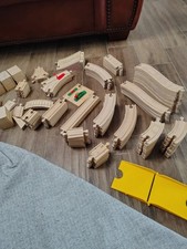 Brio Wood Railroad Toy, Cars and Buildings