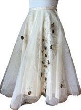 Vintage Cadillac Original Skirt 50s Size 2/4 Tulle Floral RARE
