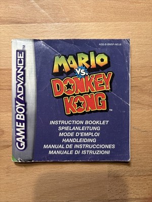 Anleitung ohne Spiel Mario vs. Donkey Kong Nintendo Gameboy Advance GB