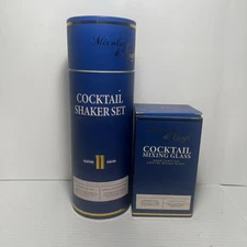 Mixology Craft Cocktail Shaker Set 11 Pieces + Cocktail Mixing Glass OPEN BOX