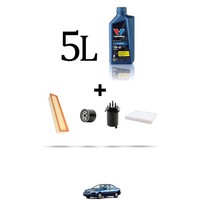 Hoffcar Wartungsset 4 Filter Und 5L ÖL FüR Nissan Almera Ii (N16) 1.5 Dci 60KW