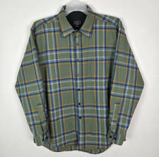 Pendleton Lodge Shirt Men XL Green Plaid Flannel 100 Wool Button Up Long Sleeve