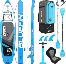 Bluefin Cruise SUP Stand Up Paddle Board w/ Paddle & Accessory Kit - 10'8", Blue