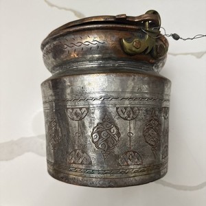 Antique Hammered Copper Cooking Pot