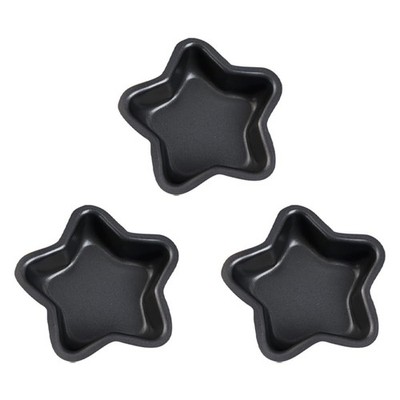 3 PCS Mini Star Cake Pan Mold Cheese Baking Tin Oven Bread Decorating Tool