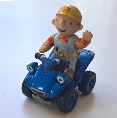 Bob der Baumeister  Action-Figur mit blauem Quad Scrambler ATV 2005 Nr 1967 WY00