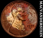 1955-D Lincoln Wheat Cent- Super Color- Choice Gem Brilliant Unc Luster #J7260