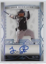 2022 Leaf Trinity Clear Platinum Spectrum Foil 16/25 Jose Rodriguez Auto 4jh