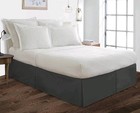 New ListingComfort Beddings Bed Skirt King Size Grey 100% Cotton Blend Fabric, Premium.