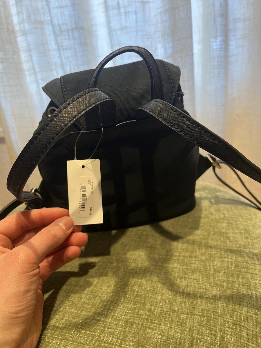 Aldo Loreswen Mini Backpack black gold hardware ALDO Loreswen Mini Black & Rose Gold Backpack, Multiple  main image 3