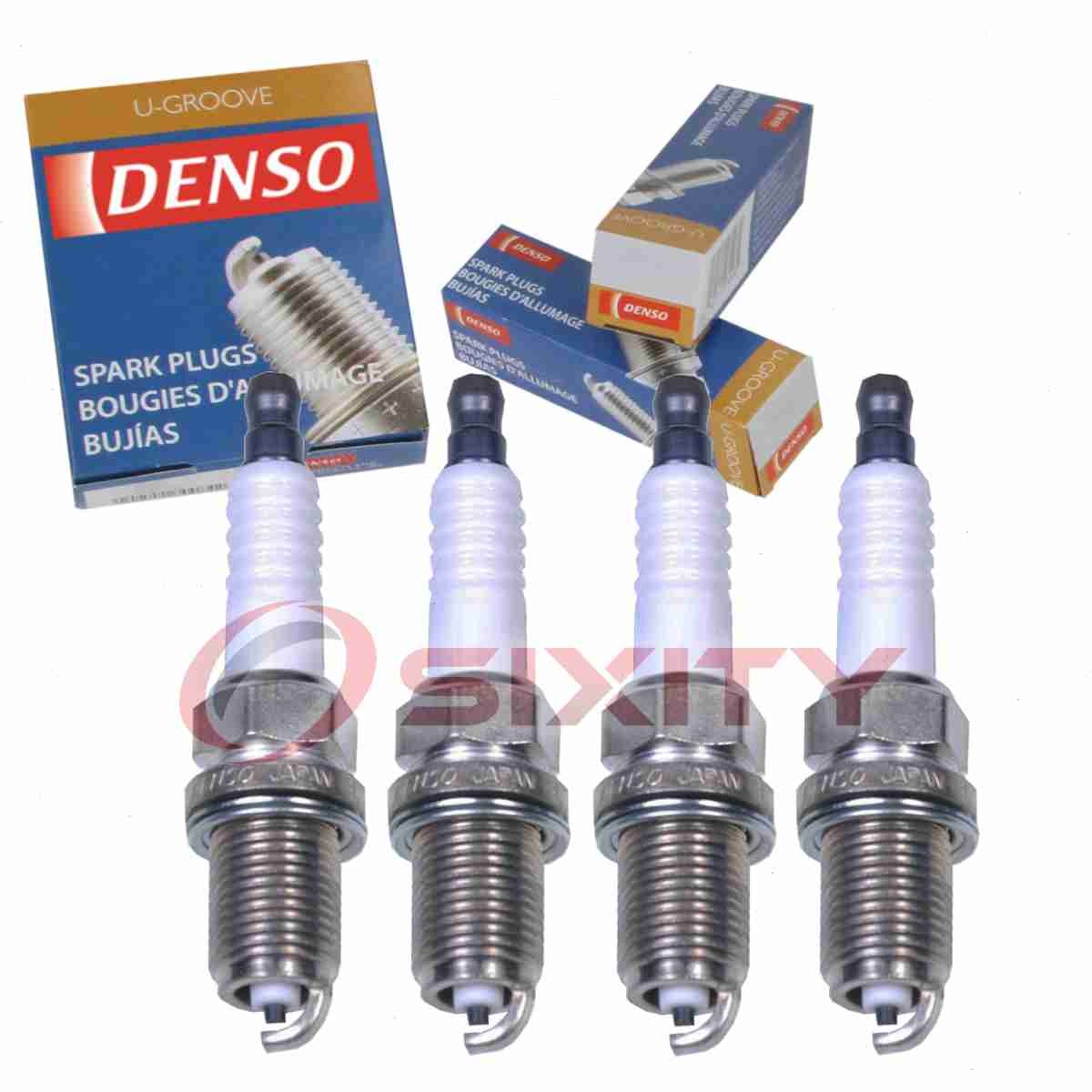 4 pc Denso Standard U-Groove Spark Plugs for 1999-2000 Chevrolet Tracker re