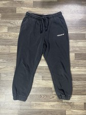 Adidas Originals Women s Small Black Fleece Jogger Sweatpants Trefoil