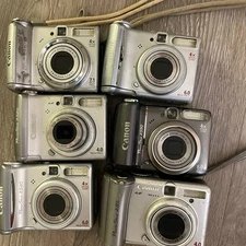 For Parts/Repair Canon Powershot Digital Camera lot of 6 (A540 A590 A570 A85)