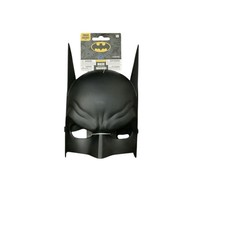 DC Batman Mask Solid Black With Elastic Band Child Size New