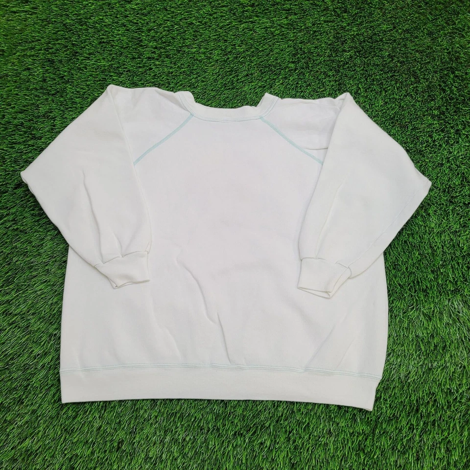 Sudadera vintage años 90 oso de peluche para mujer XL 23x21 blanca Foto 2 de 4