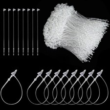 1000 Pcs 3 Inch Hang Prices Tag Fasteners Snap Lock Pin Plastic Security Loop