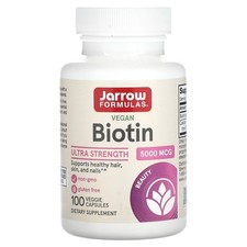 Jarrow Biotin 5000mcg 100 Vcaps Haar Haut & Nagel Unterstützung