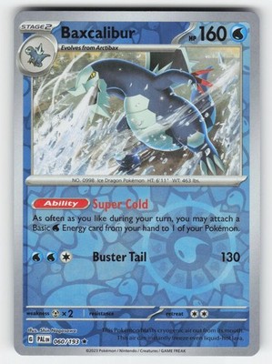 Baxcalibur 060/193 Rare Paldea Evolved Pokemon ENGLISCH Reverse Holo Near Mint