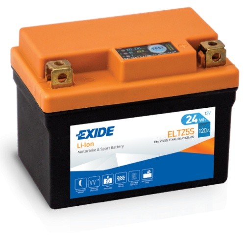 Batterie moto lithium EXIDE ELTZ5S 12V 24Wh 120A pour deux-roues
