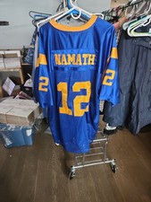 Mitchell & Ness 1977 Throwback Joe Namath Los Angeles Rams Jersey Sz 54