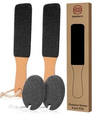 4pcs Pumice Stone Foot File Set - Callus Remover Pedicure Scrubber for Smooth