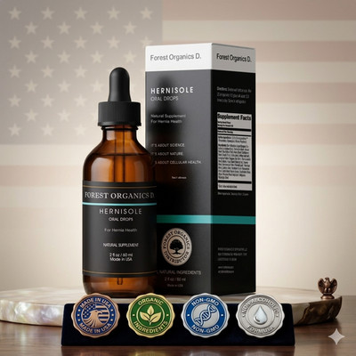 Hernisole Natural Hernia Support Oral Drops - Inguinal Umbilical Relief 2oz