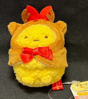 San-X Sumikko Gurashi Ebi Reindeer Christmas Tenori 3'' Plush Mascot - New w/ Tag