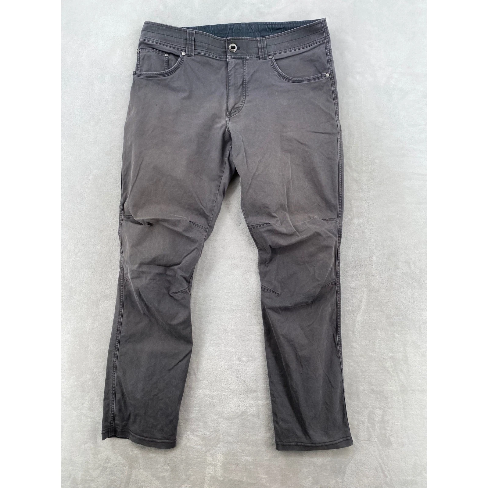 Kuhl RYDR Lite Klassik Fit Pants Gray Cotton Twill Relaxed Outdoor Hiking