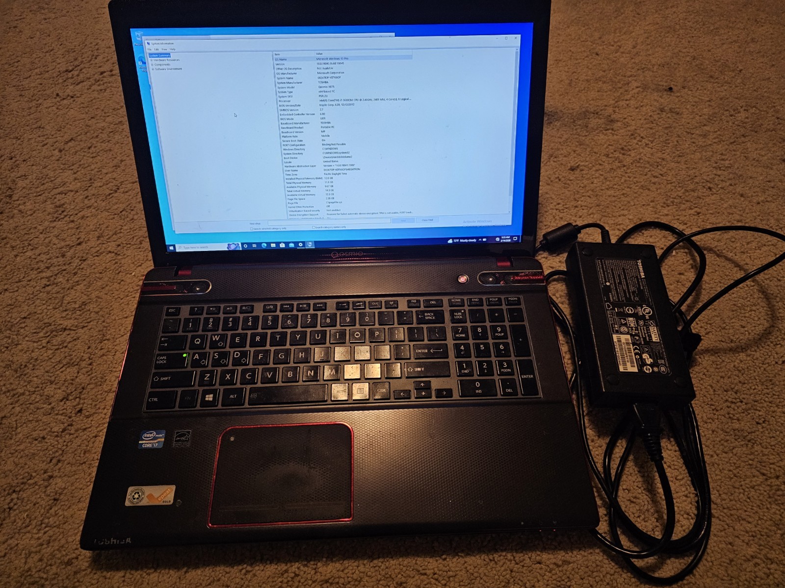 Toshiba Qosmio X875-Q7190 17.3" Retro Gaming Laptop - i7-363
