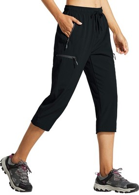 Women's Capri Pants Lightweight Quick Dry Cargo Hiking Capris Travel Casual C...