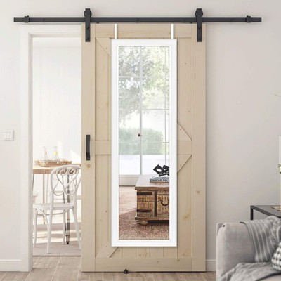 Over The Door Mirror Full Length with Hanging Brackets, or Leaning Against Wa...