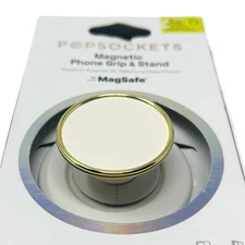 PopSockets Phone Grip with MagSafe, Magsafe Adapter - Enamel Coconut Creme