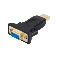 USB to Female Serial Port RS232 Adapter Black with PL2303 Chip