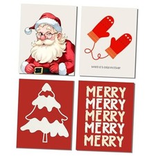 Christmas Theme Wall Art Decor Posters, Santa Claus  Mittens  Christmas-02