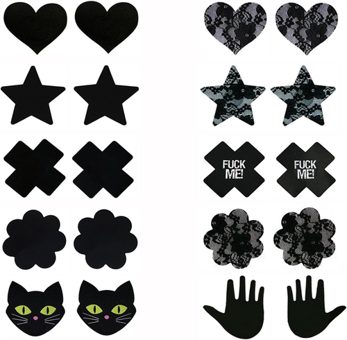 Self Adhensive Nipple Covers Disposable Lingerie Breast Pasties Petals, 10Pairs4 - 第 9/12 張圖片