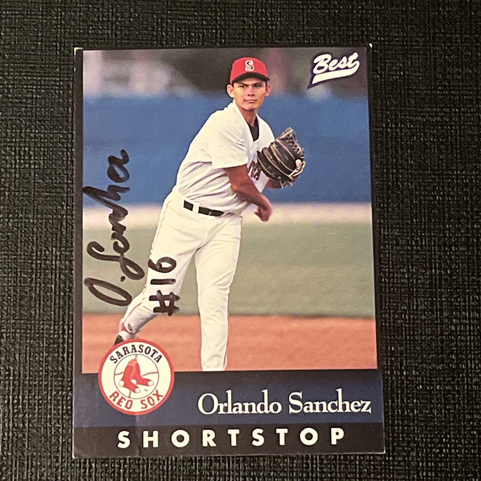 1997 Best Sarasota Red Sox Orlando Sanchez #23 SIGNED