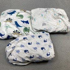 Cloud Island Nautica Kids Crib Sheets Lot Dinosaurs Whales Mountains Cotton Baby