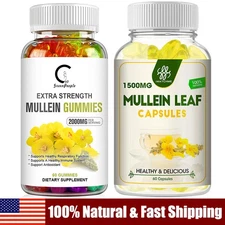 Mullein Leaf Gummies/Capsule For Lung Cleanse Detox Herbal Respiratory Health
