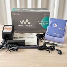 SONY MZ-E707 MiniDisc Player Walkman Blue Portable Accessories NO DUTY
