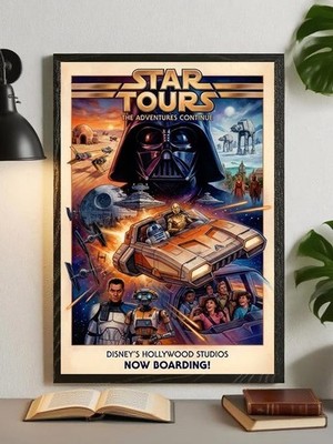Star Tours Disney Hollywood Studios Vintage Ride Poster