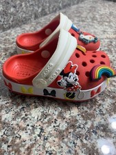 Crocs Girls Red Cartoon Sandals Minnie Mouse Unicorn Rainbow Polka Dot Clog