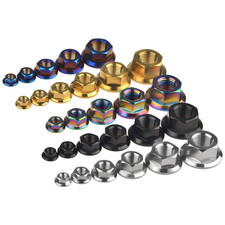 Dadi in titanio flangia dado esagonale grado 5 Ti bulloni fissaggio M4M5 M6 M8 M10 M12 M14 M16