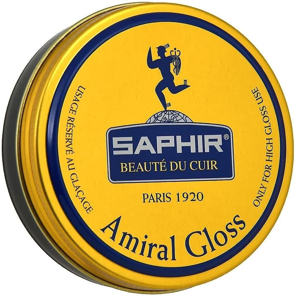 Saphir Beaute Du Cuir Amiral Gloss Black Mirror Shine Wax Shoes Boot Polish 50ml