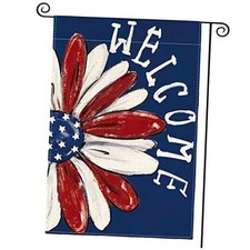 Patriotic 4th of July Garden Flag 12x18 Inch Double Garden Size-12 x 18" Multi