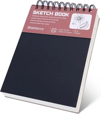 Sketch Book, 5.5" x 8.5" Sketchbook with 60 Sheets (68lb/100gsm)