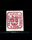 Romania #16 (R156) Coat of Arms, 6a carmine of 1862, M, H, FVF, CV$95.00 — photo 1