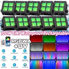 Rechargeable Waterproof Par Light RGBWA UV Battery Powered Wireless DMX APP 4LED