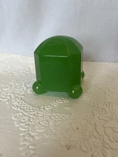 Vintage Agate Glass Tabletop Lighter Cover Art Deco Jadeite Casing Only