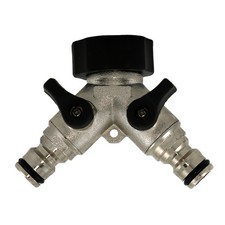 HydroSure Two Way Tap Splitter - Quick Click - 3/4" Female